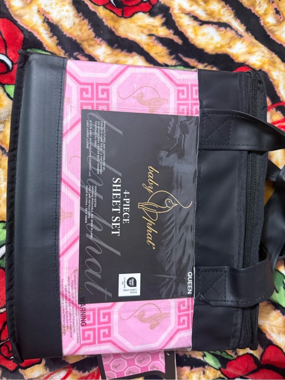 Baby Phat Pink Geometric & Paisley 4-Piece Sheet Set